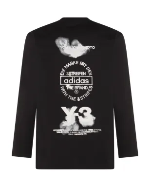 Y-3 ロゴプリント長袖Tシャツ - サムネイル3