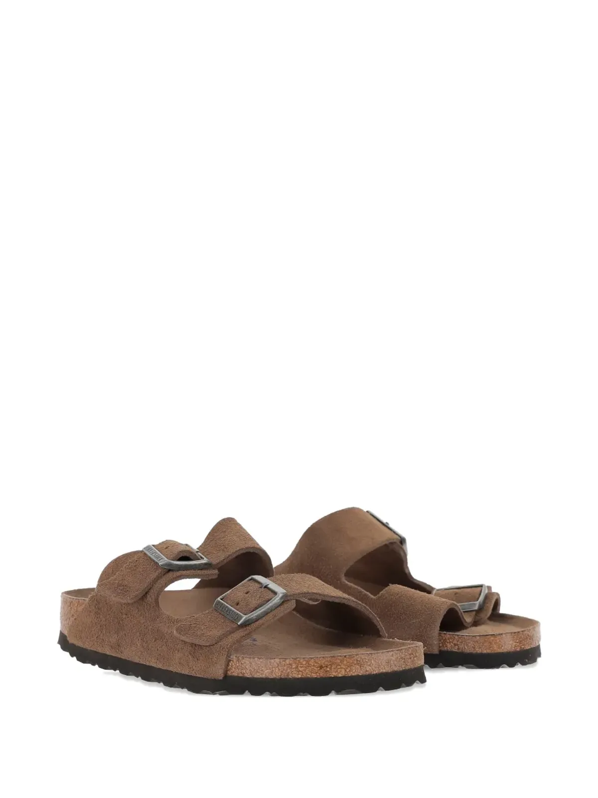 Birkenstock アリゾナ ダブルバックル スエード サンダル - ブラウン - 画像2