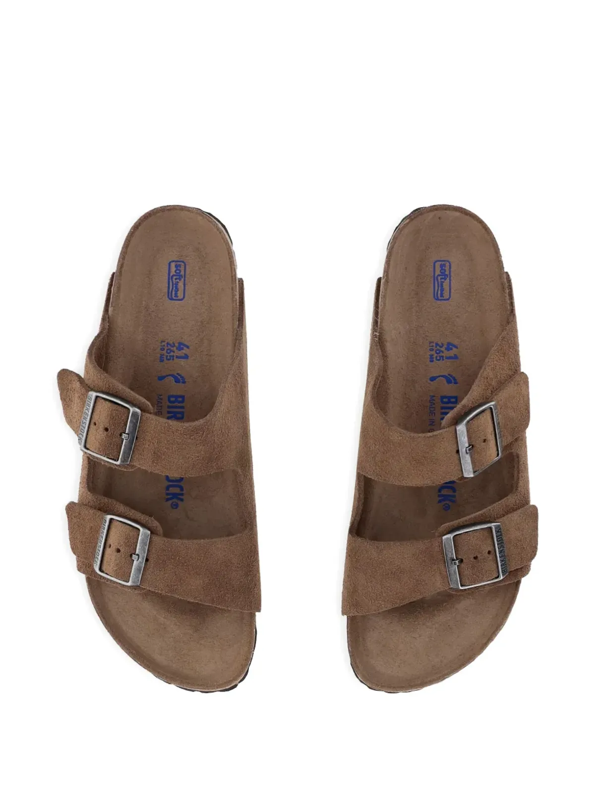 Birkenstock アリゾナ ダブルバックル スエード サンダル - ブラウン - 画像4