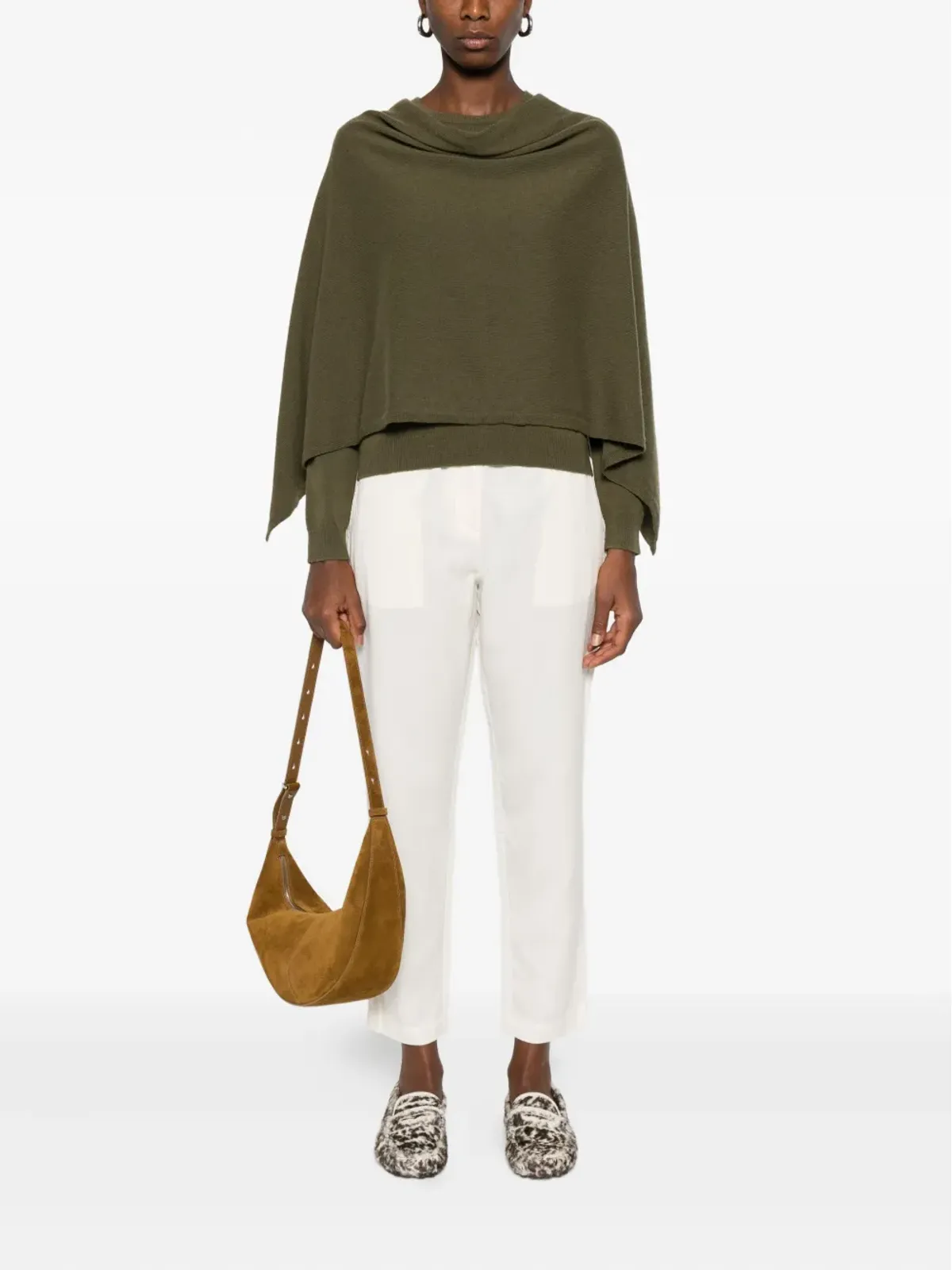 BOMPARD カウルネック カシミア ポンチョ - 画像2