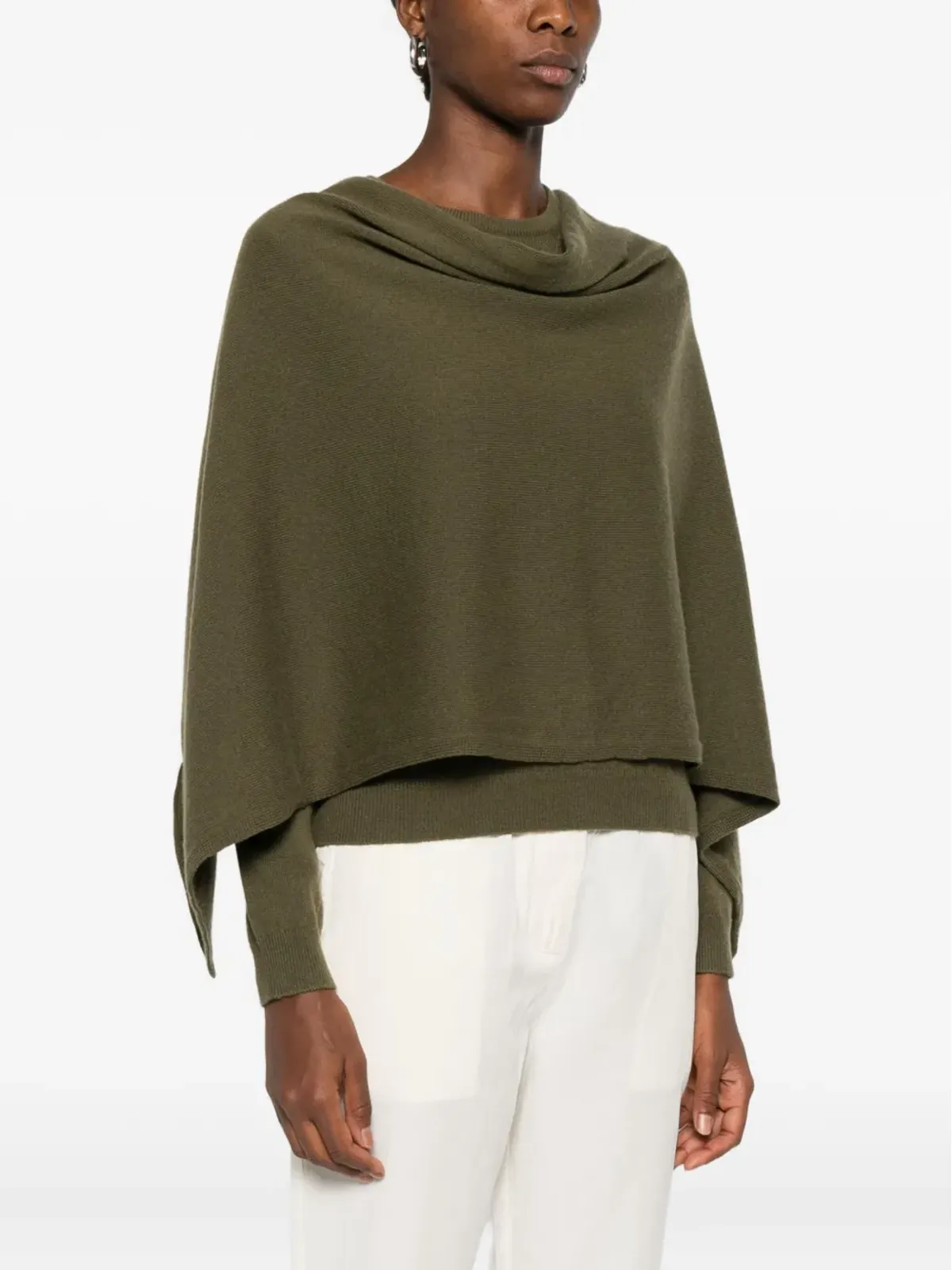 BOMPARD カウルネック カシミア ポンチョ - 画像3
