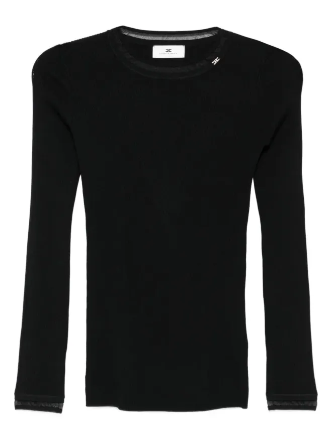 Elisabetta Franchi Elisabetta Franchi リブニット長袖Tシャツの商品画像