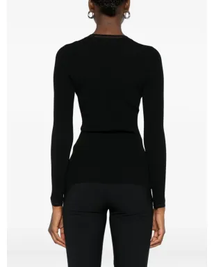Elisabetta Franchi リブニット長袖Tシャツ - サムネイル4