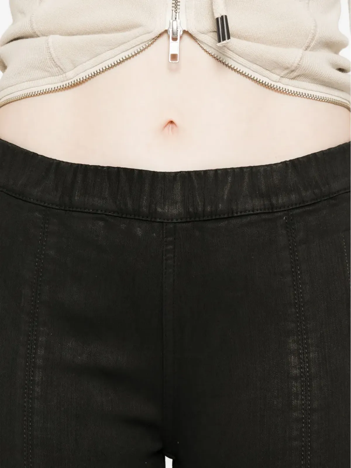 Rick Owens DRKSHDW フロントスプリットジップディテールジーンズ - 画像5