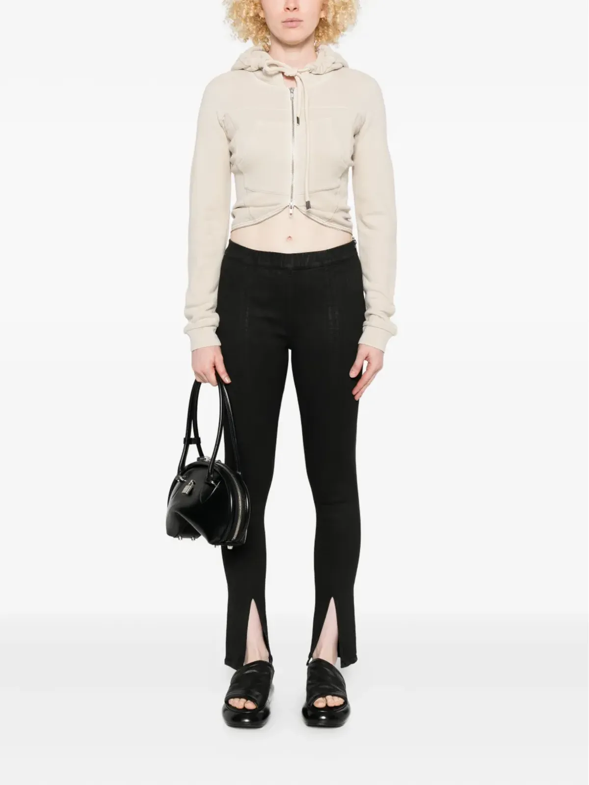 Rick Owens DRKSHDW フロントスプリットジップディテールジーンズ - 画像2