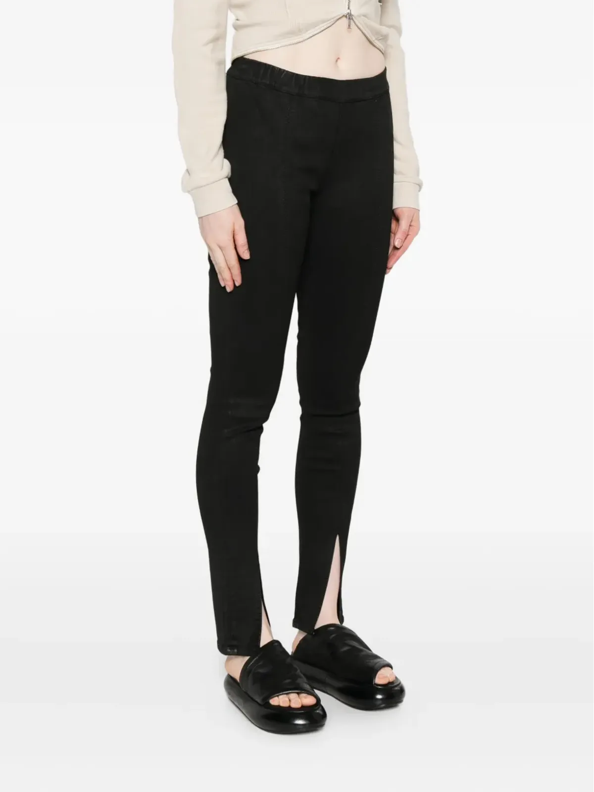 Rick Owens DRKSHDW フロントスプリットジップディテールジーンズ - 画像3