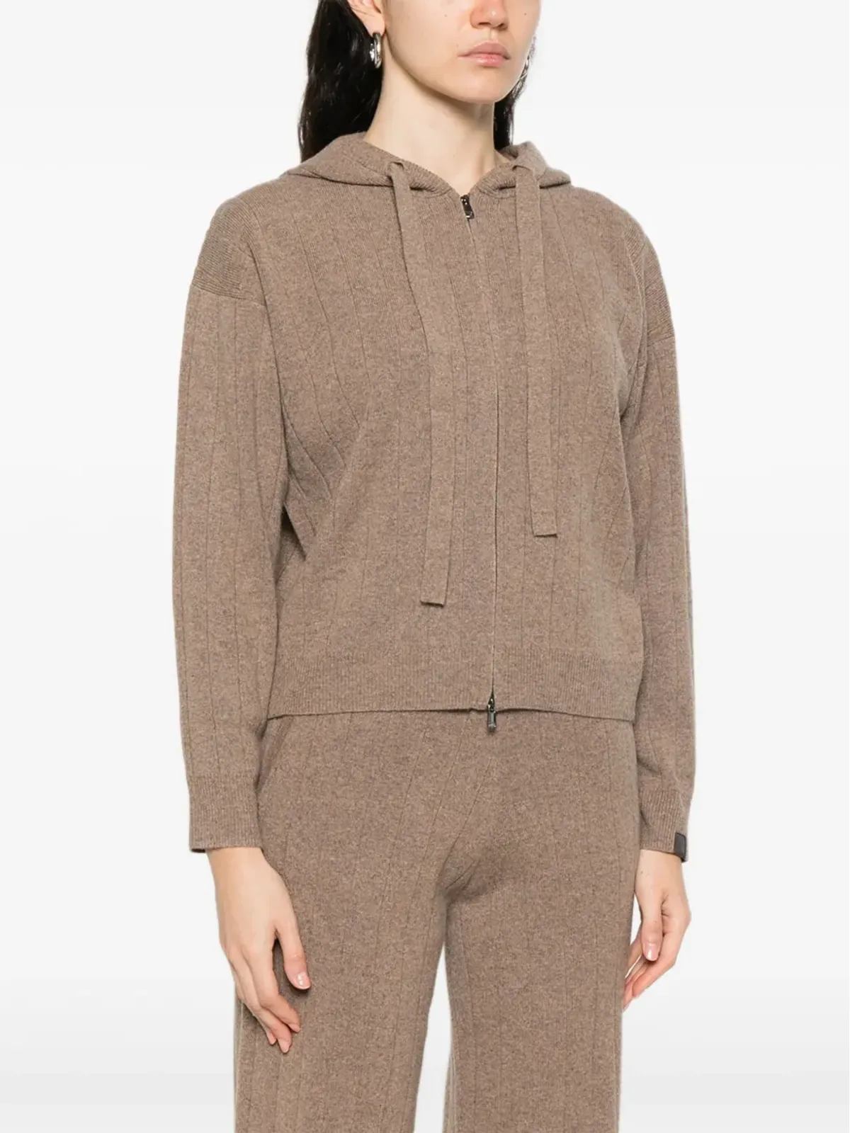 Max Mara フード付きジップアップカーディガン - 画像3