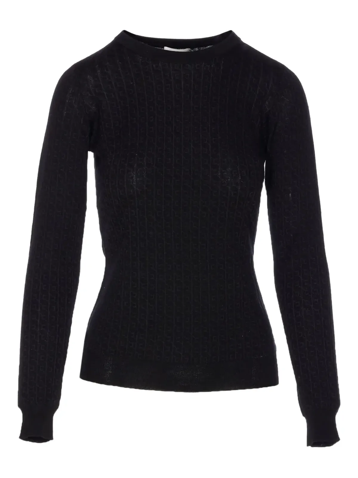 Elisabetta Franchi ロゴパターン クルーネック セーター - 画像1