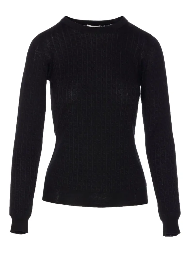 Elisabetta Franchi Elisabetta Franchi ロゴパターン クルーネック セーターの商品画像