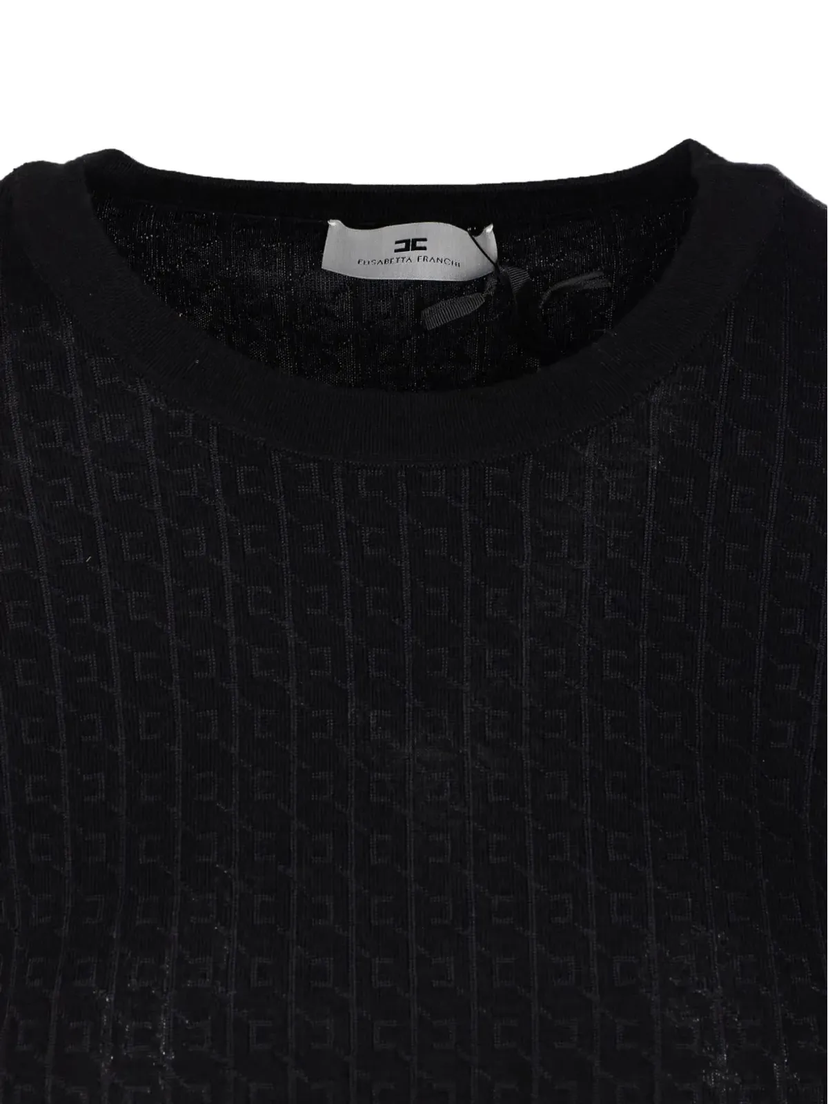 Elisabetta Franchi ロゴパターン クルーネック セーター - 画像4