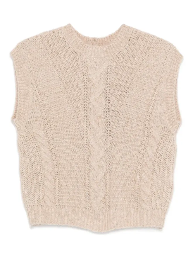 Max Mara Max Mara ケーブルニット ノースリーブベストの商品画像