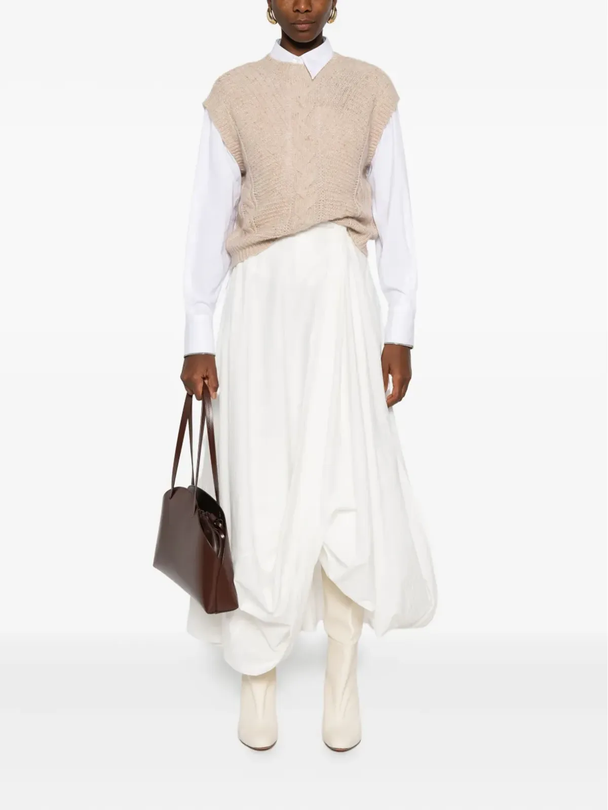 Max Mara ケーブルニット ノースリーブベスト - 画像2