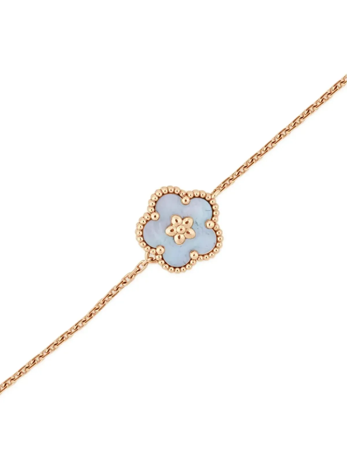 Van Cleef & Arpels ビンテージ 18K ローズゴールド マザーオブパール ブレスレット - 画像3