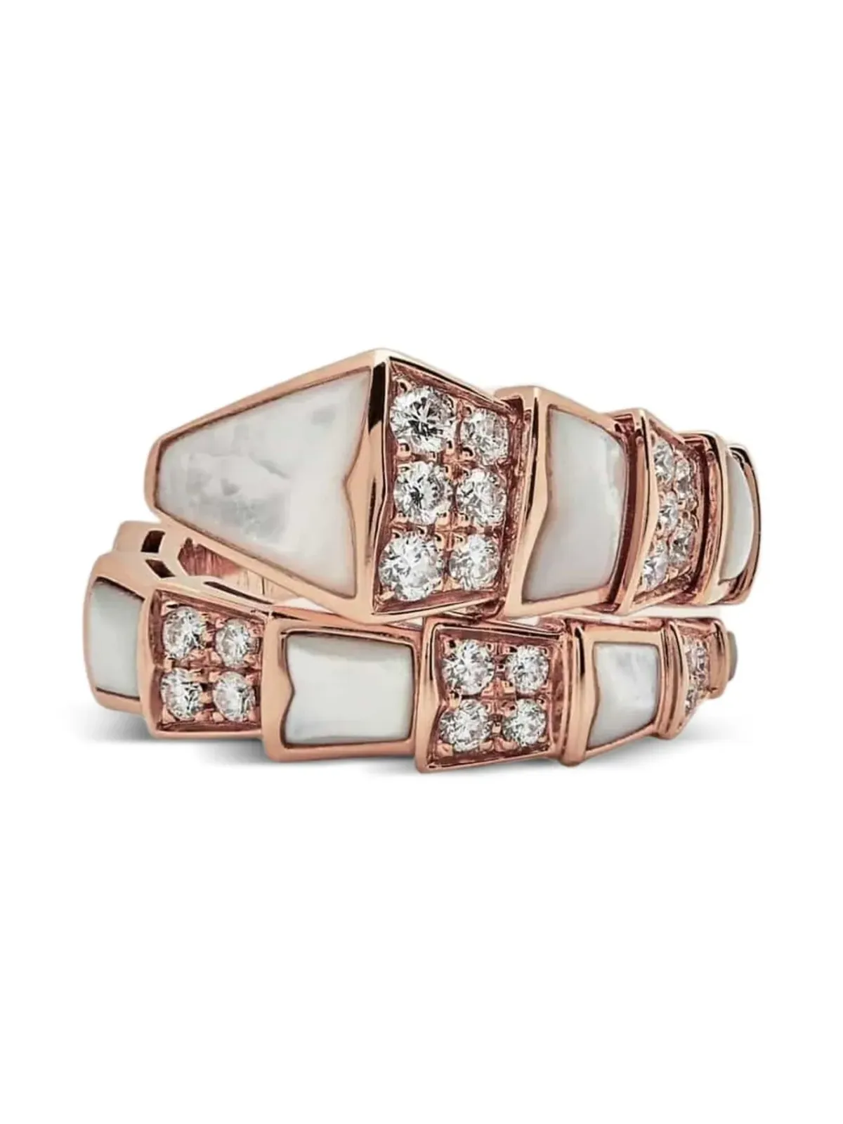 Bvlgari 18Kローズゴールド セルペンティ ヴァイパー ダイヤモンド リング - 画像3