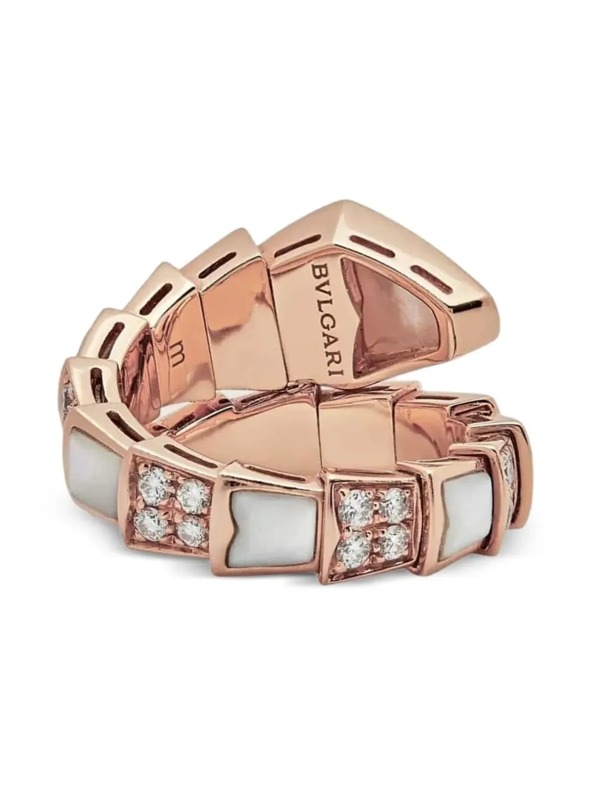 Bvlgari 18Kローズゴールド セルペンティ ヴァイパー ダイヤモンド リング - 画像4