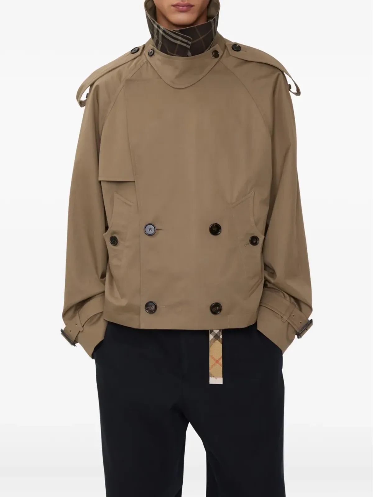 Burberry クロップド ギャバジン トレンチコート - 画像2