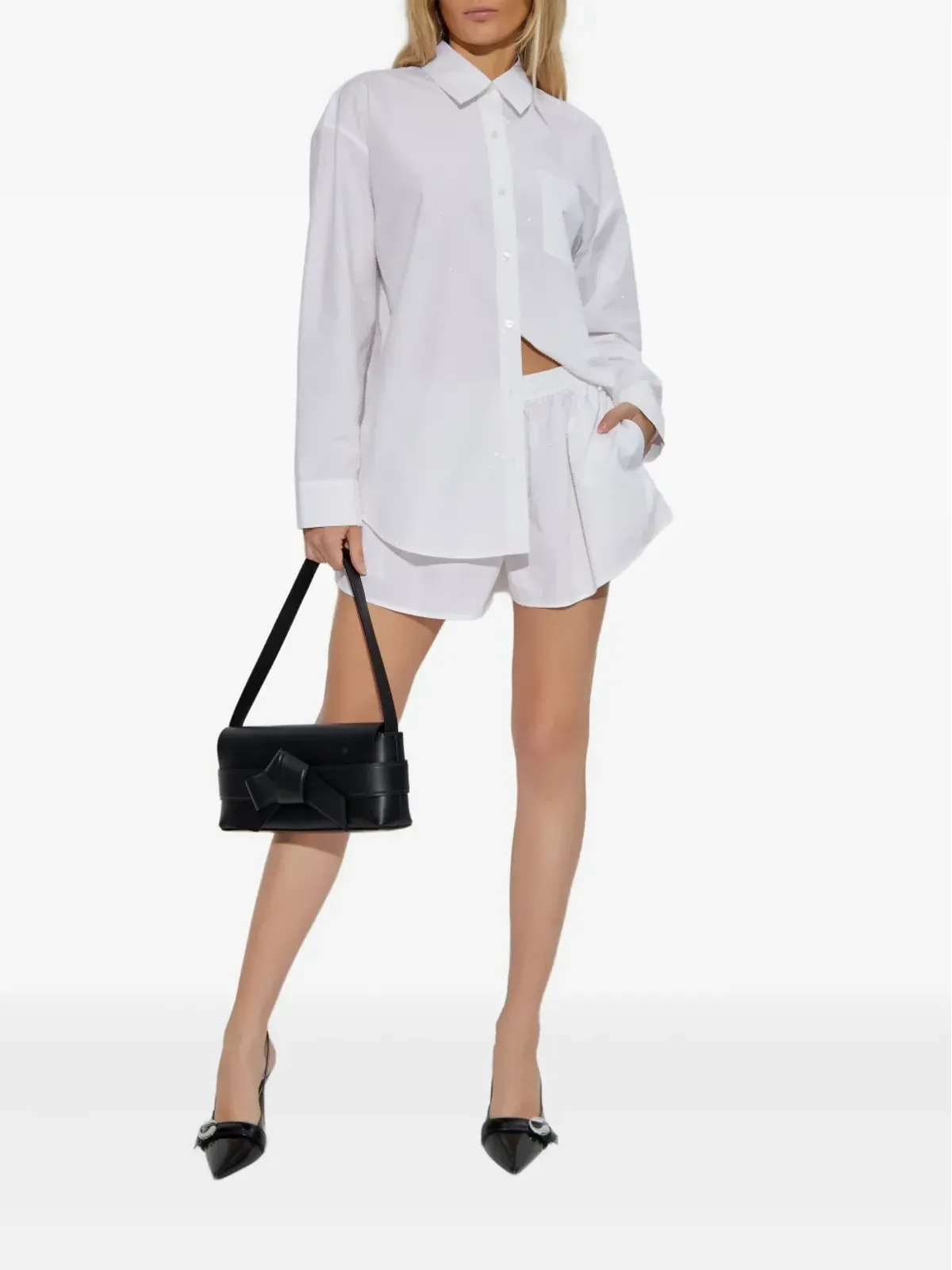 Alexander Wang クリスタルをあしらったショーツ - White - 画像2