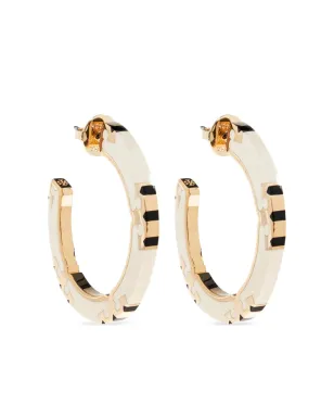Tory Burch ロゴプレート付きフープピアス - サムネイル1