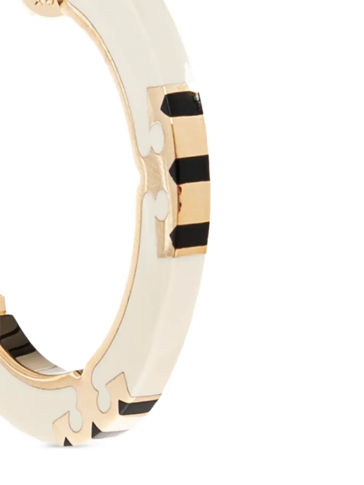 Tory Burch ロゴプレート付きフープピアス - 画像4