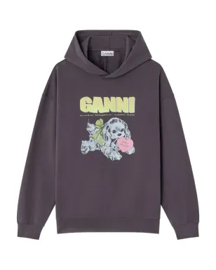 GANNI パピー柄フード付きスウェットシャツ - サムネイル1