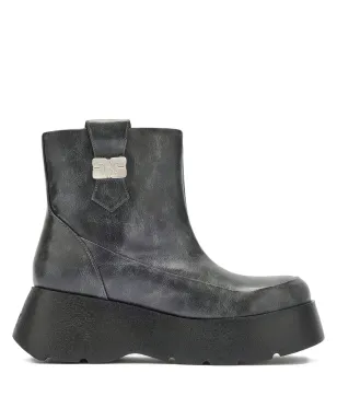 GANNI Kat pull-tab platform boots - Grey - サムネイル1