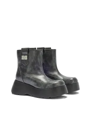 GANNI Kat pull-tab platform boots - Grey - サムネイル2