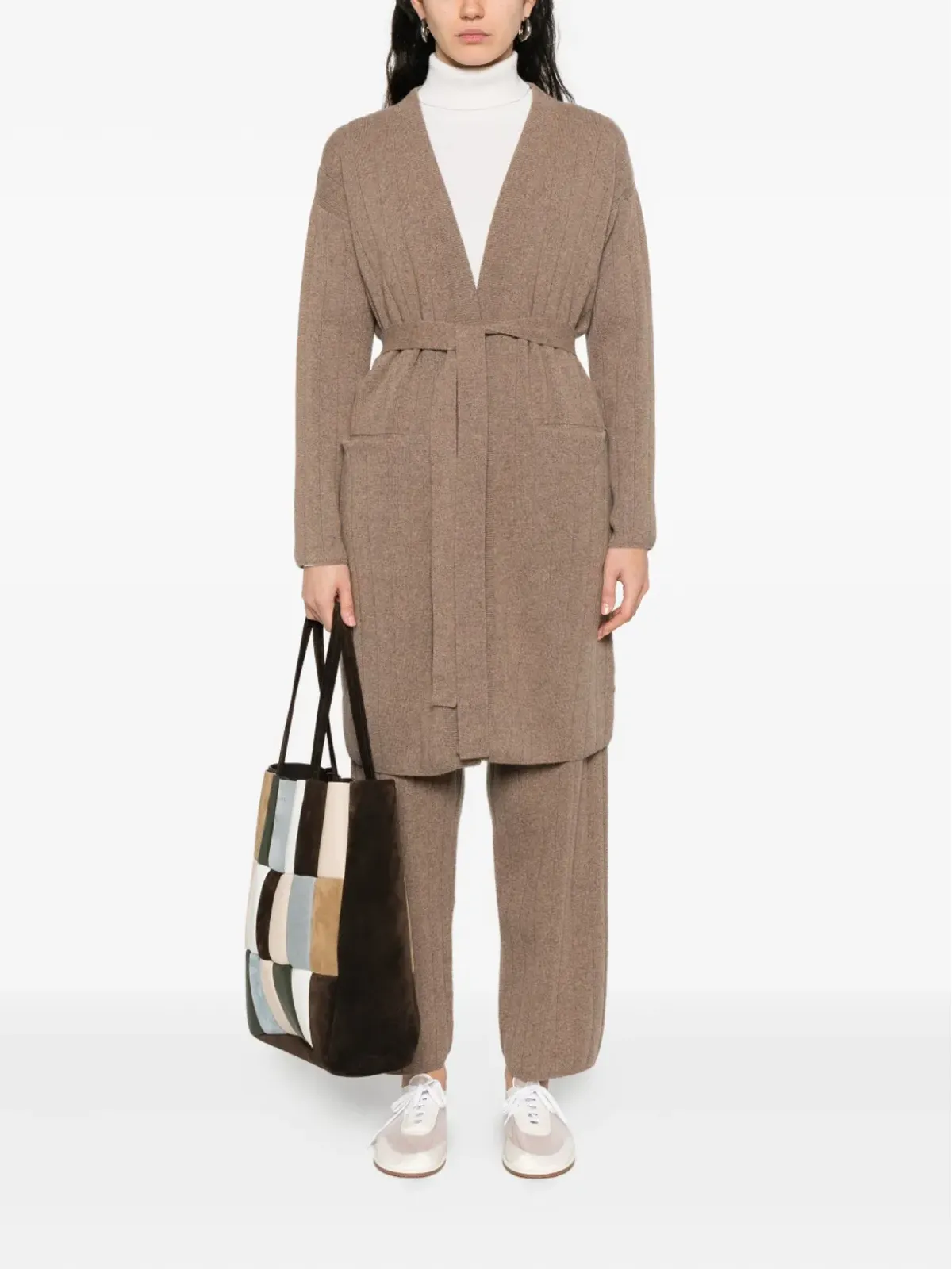 Max Mara リブ編みベルト付きカーディガン - 画像2