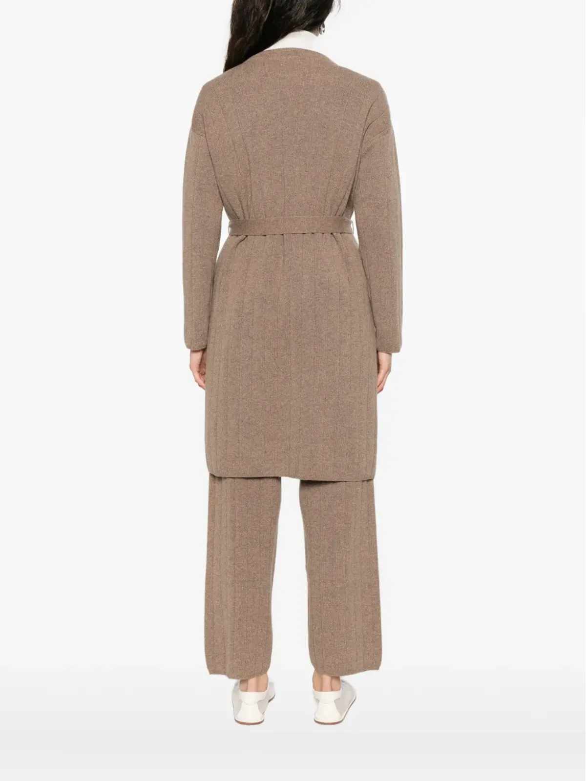 Max Mara リブ編みベルト付きカーディガン - 画像4