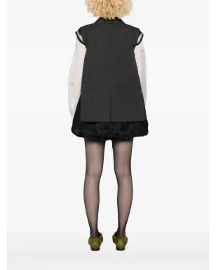 sacai グレン ダブルブレスト チェックベスト - サムネイル4