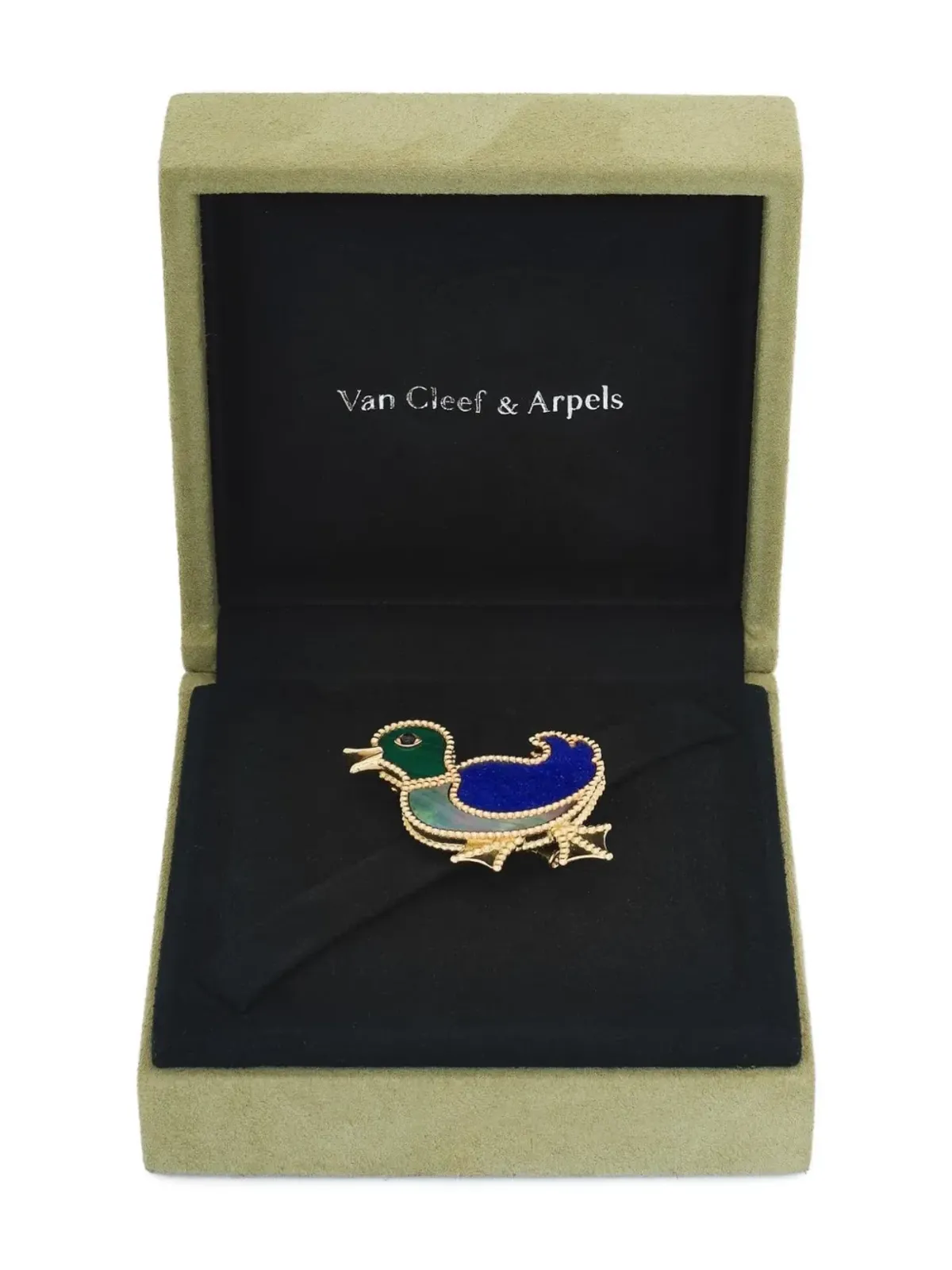 Van Cleef & Arpels Pre-Owned ラッキーアニマル ダック マルチストーン ブローチ - 画像5