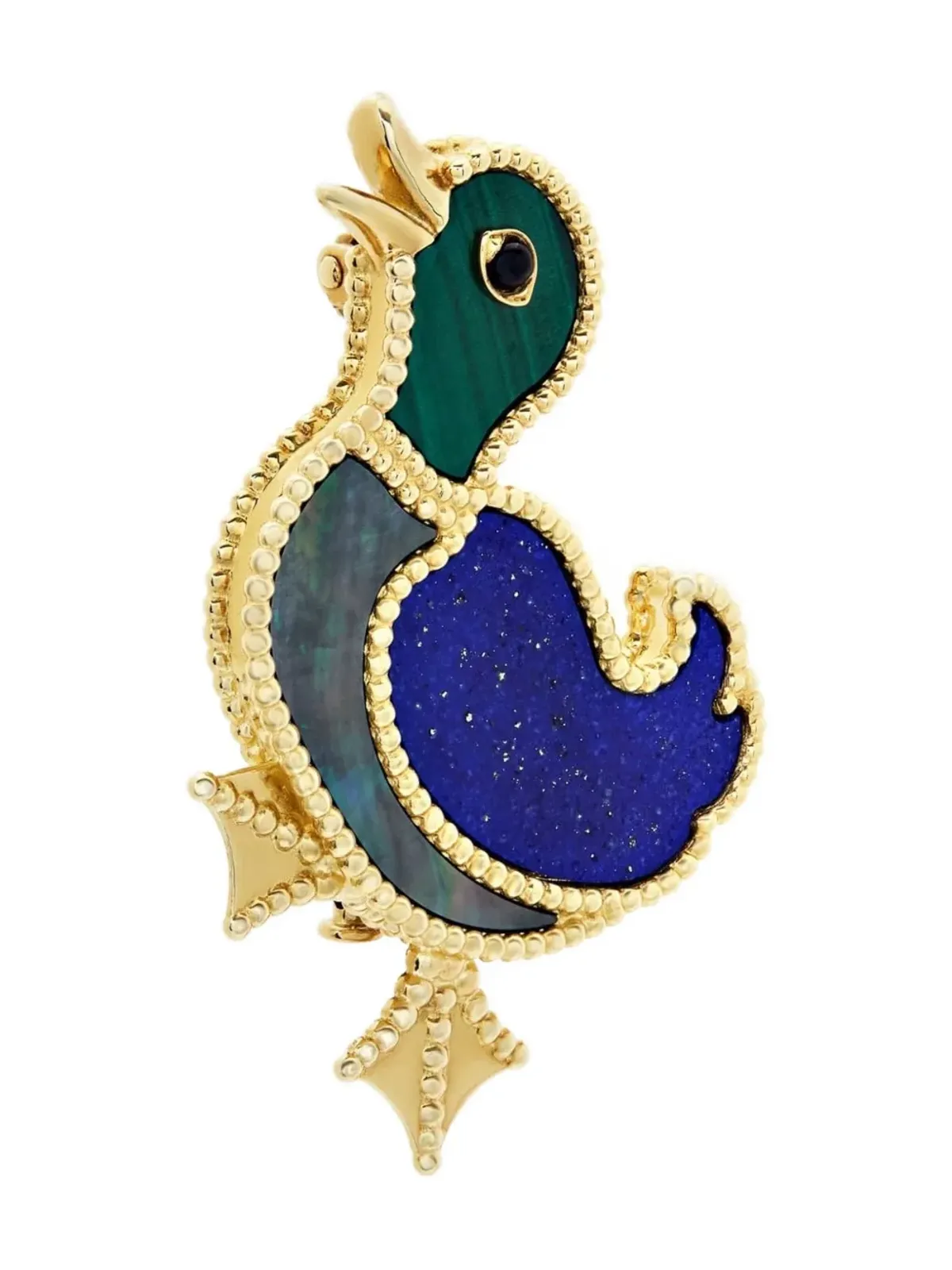 Van Cleef & Arpels Pre-Owned ラッキーアニマル ダック マルチストーン ブローチ - 画像4
