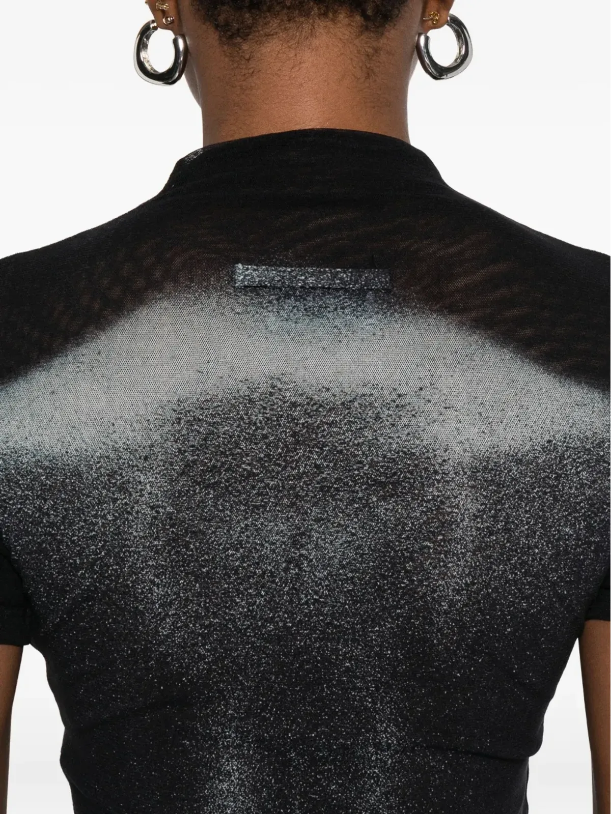 Jean Paul Gaultier body-print mesh dress - Black - 画像5