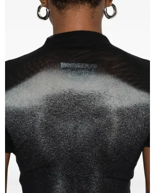 Jean Paul Gaultier body-print mesh dress - Black - サムネイル5