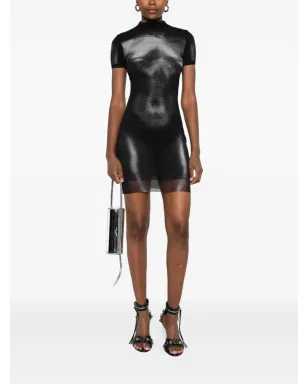 Jean Paul Gaultier body-print mesh dress - Black - サムネイル2