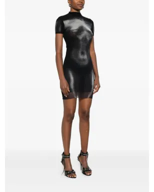 Jean Paul Gaultier body-print mesh dress - Black - サムネイル3