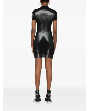 Jean Paul Gaultier body-print mesh dress - Black - サムネイル4