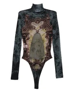 Jean Paul Gaultier ハイネックプリント ボディスーツ - サムネイル2