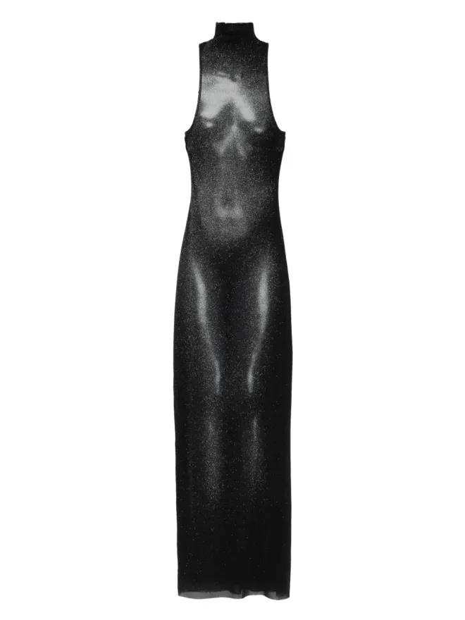 Jean Paul Gaultier Jean Paul Gaultier ハイネック・ボディプリント・ドレス（ブラック）の商品画像