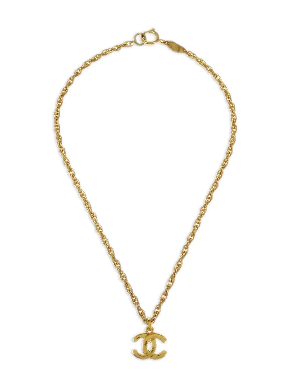 CHANEL ビンテージ 1990-2000年代 インターロック CC チェーン ネックレス - 画像1