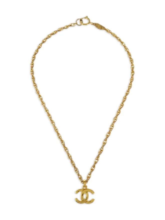 CHANEL Pre-Owned CHANEL ビンテージ 1990-2000年代 インターロック CC チェーン ネックレスの商品画像