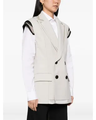 sacai ダブルブレスト ウエストコート - サムネイル3
