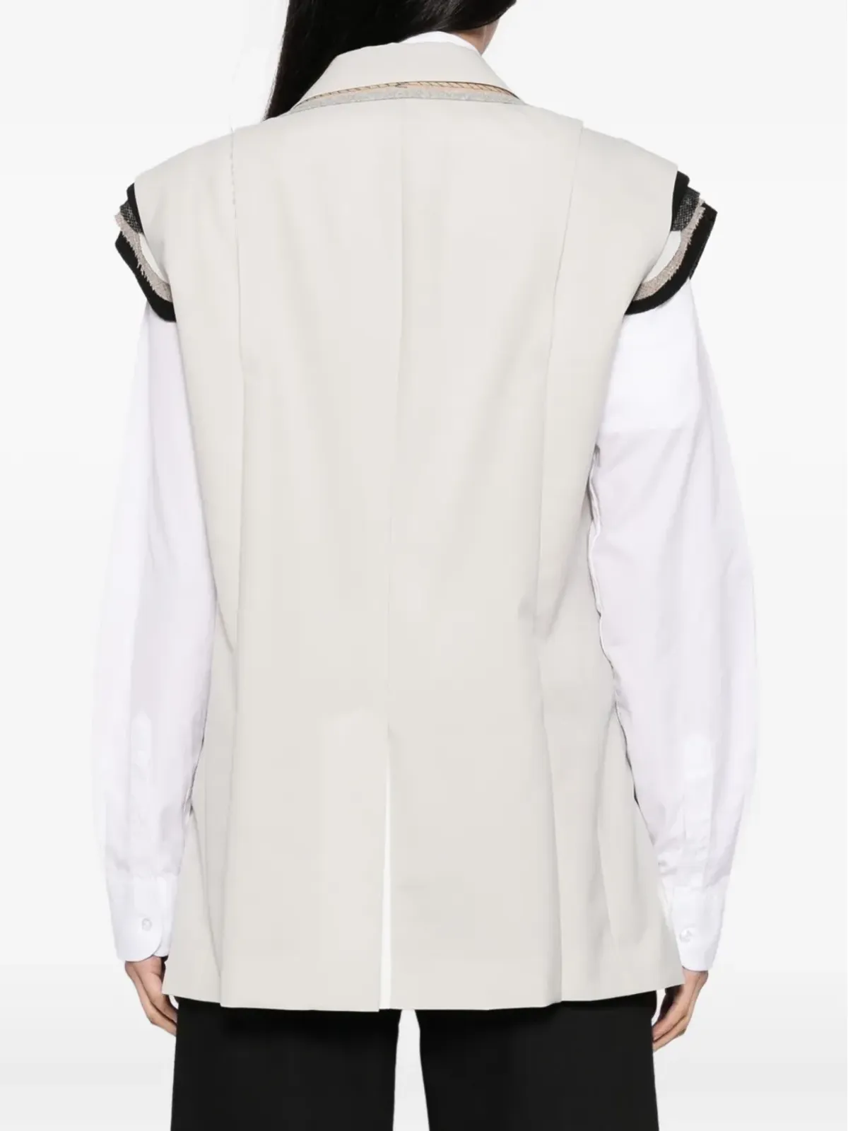 sacai ダブルブレスト ウエストコート - 画像4