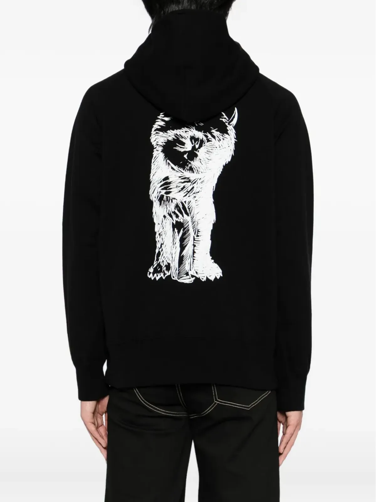 sacai スローガン刺繍フーディ - 画像4