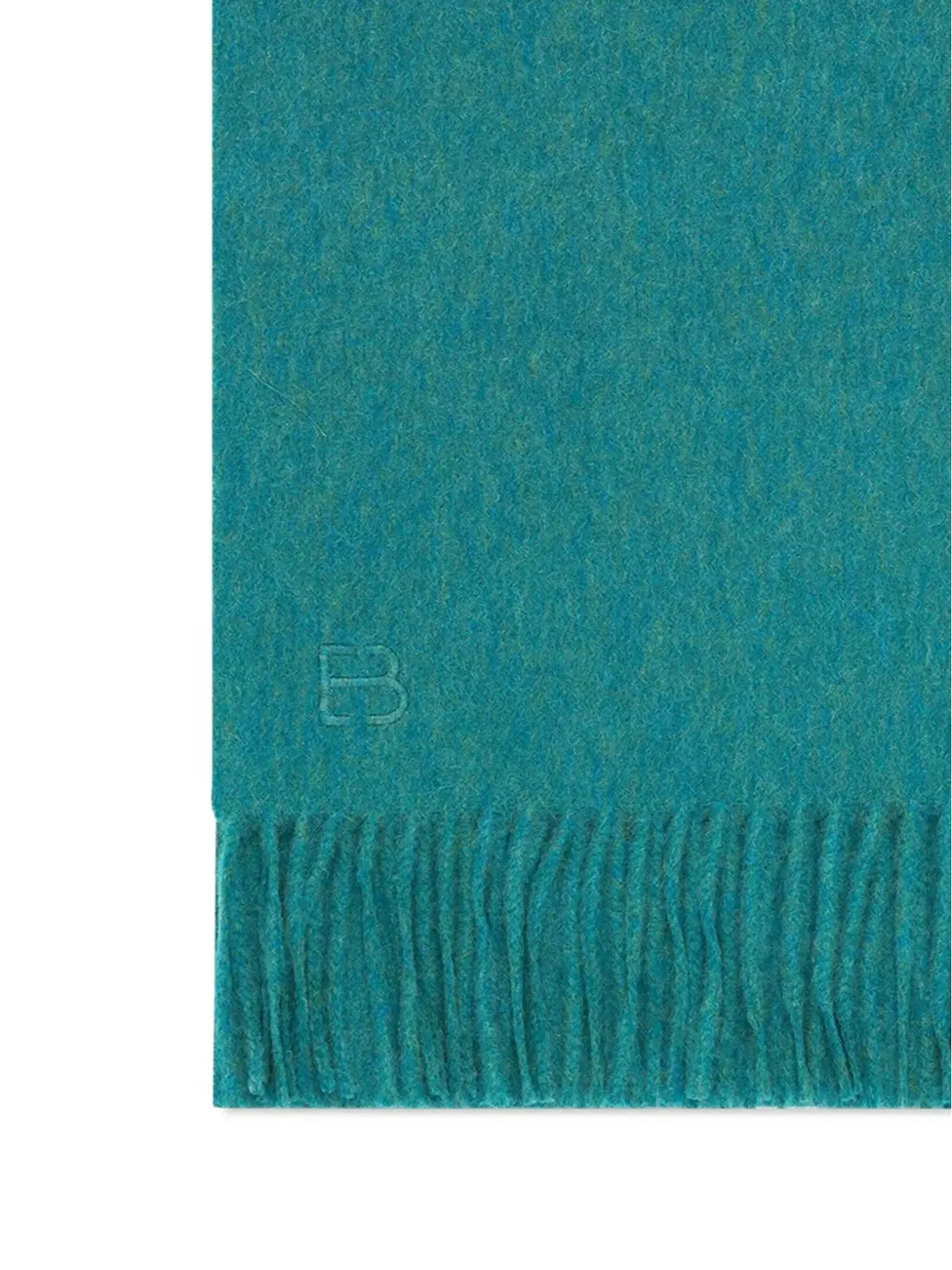 BOMPARD モノグラム入りフリンジ付きカシミアスカーフ - 画像2