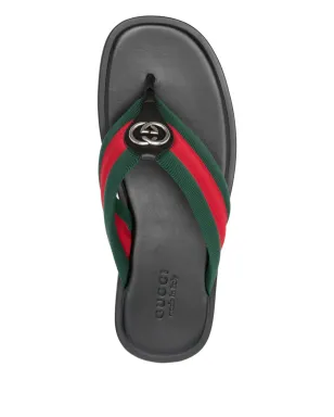 Gucci ウェブストライプサンダル - サムネイル4