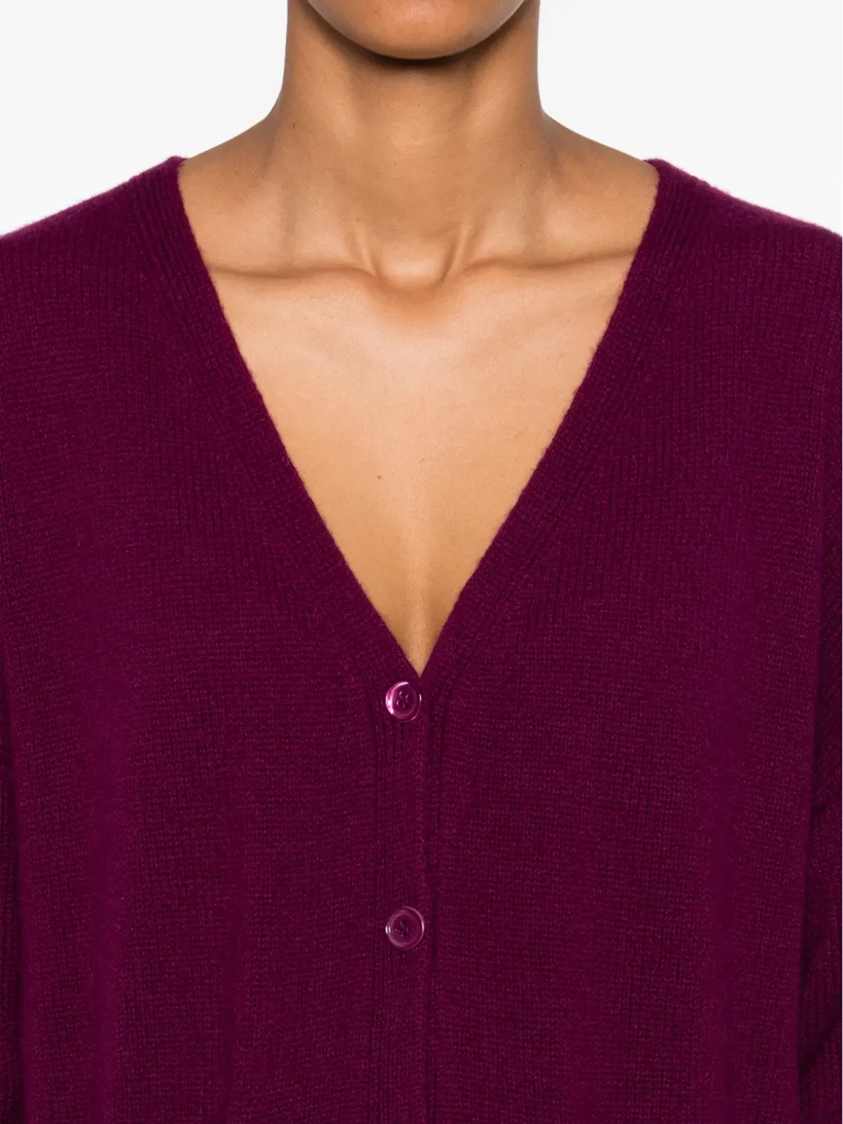BOMPARD ボタン留め付き パッチポケット カーディガン - Purple - 画像5