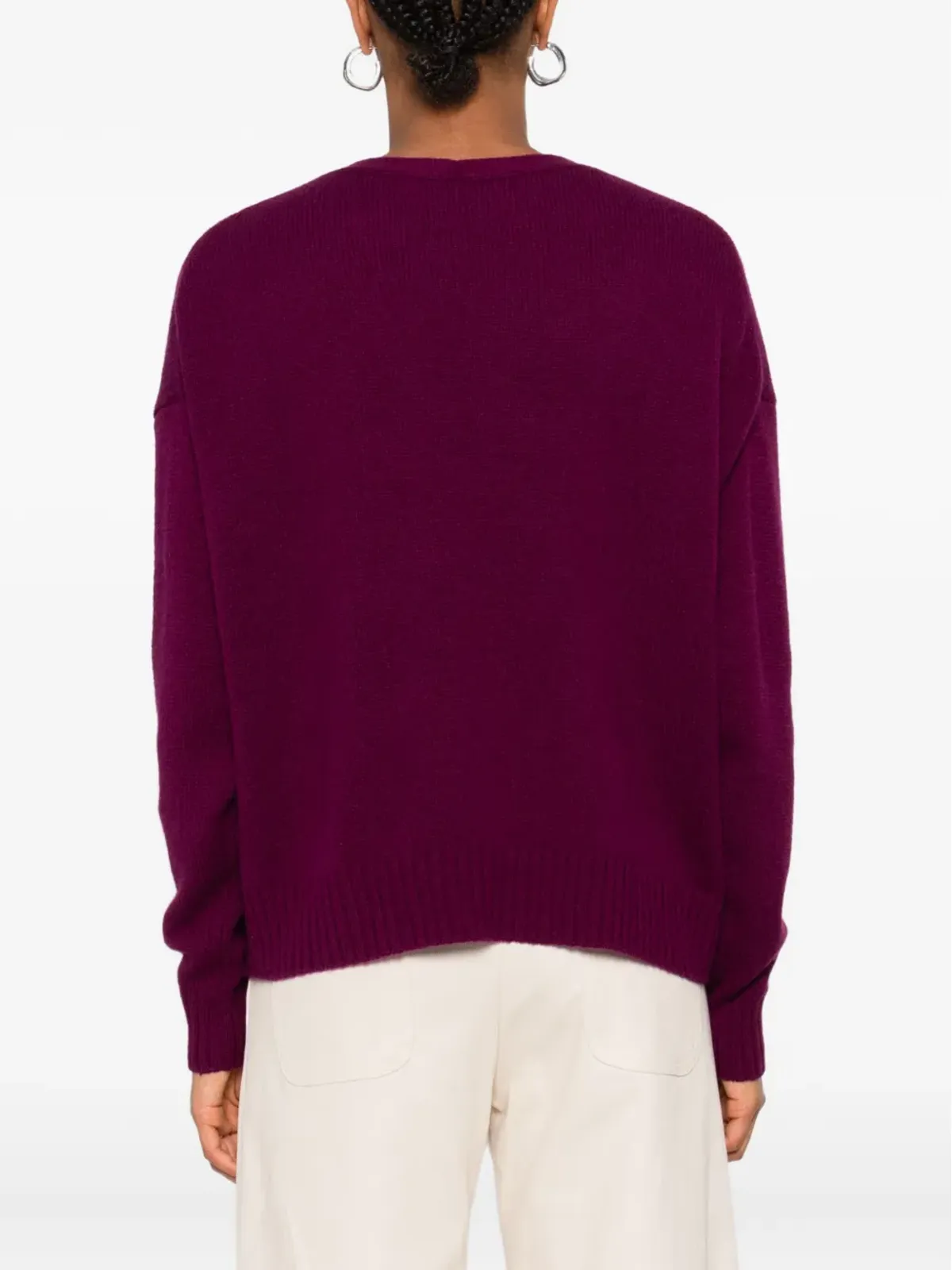 BOMPARD ボタン留め付き パッチポケット カーディガン - Purple - 画像4