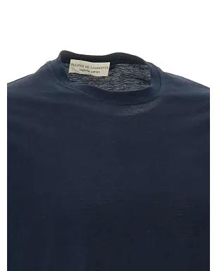 Filippo De Laurentiis コットン半袖Tシャツ ブルー - サムネイル5