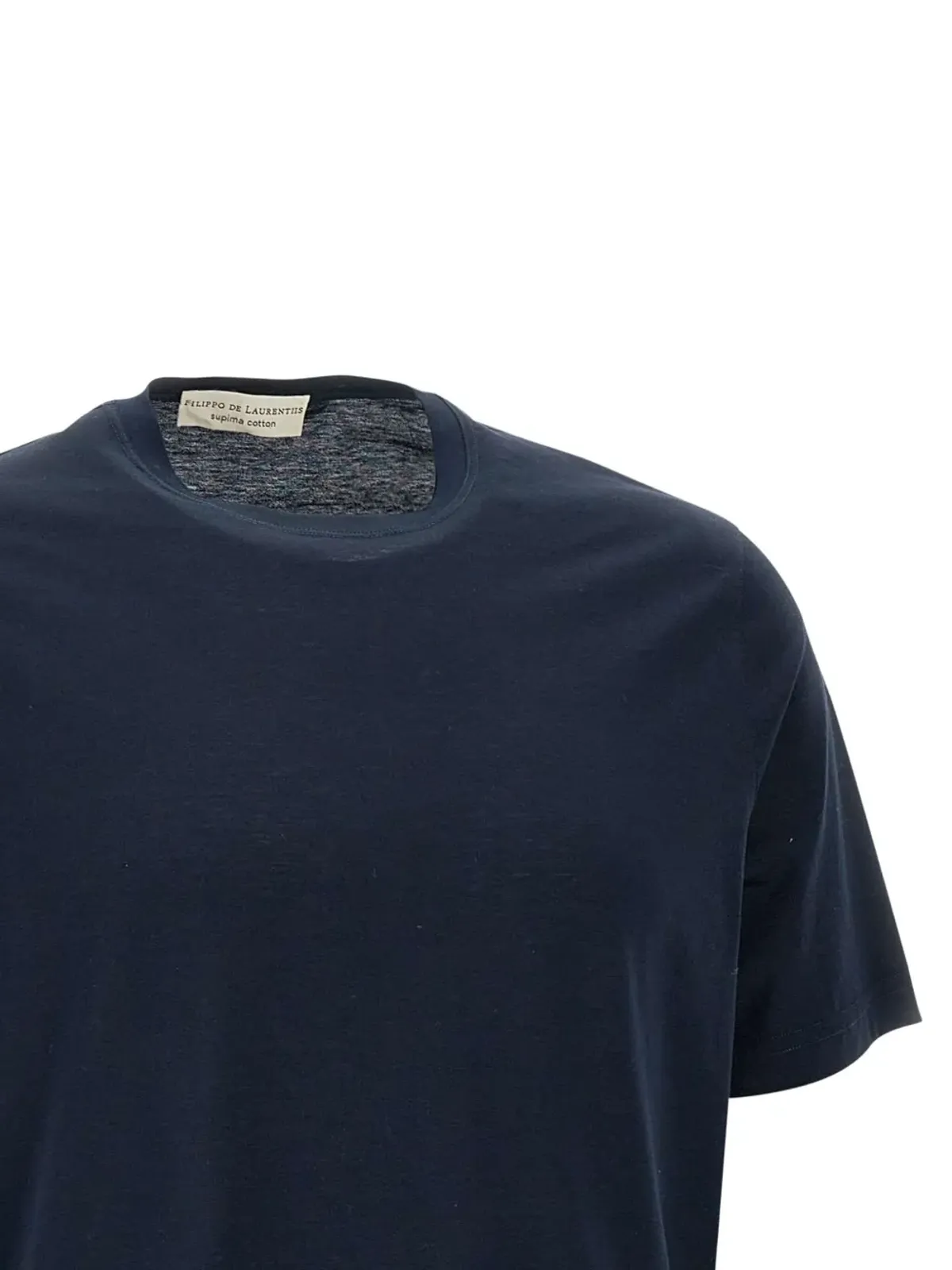 Filippo De Laurentiis コットン半袖Tシャツ ブルー - 画像4