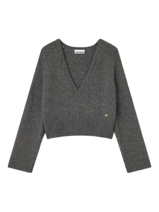 Ganni GANNI ディープVネックセーターの商品画像